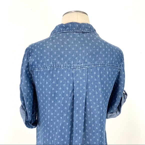 Anthropologie Cloth & Stone Tencel Dot Print Dress - Picture 6 of 7